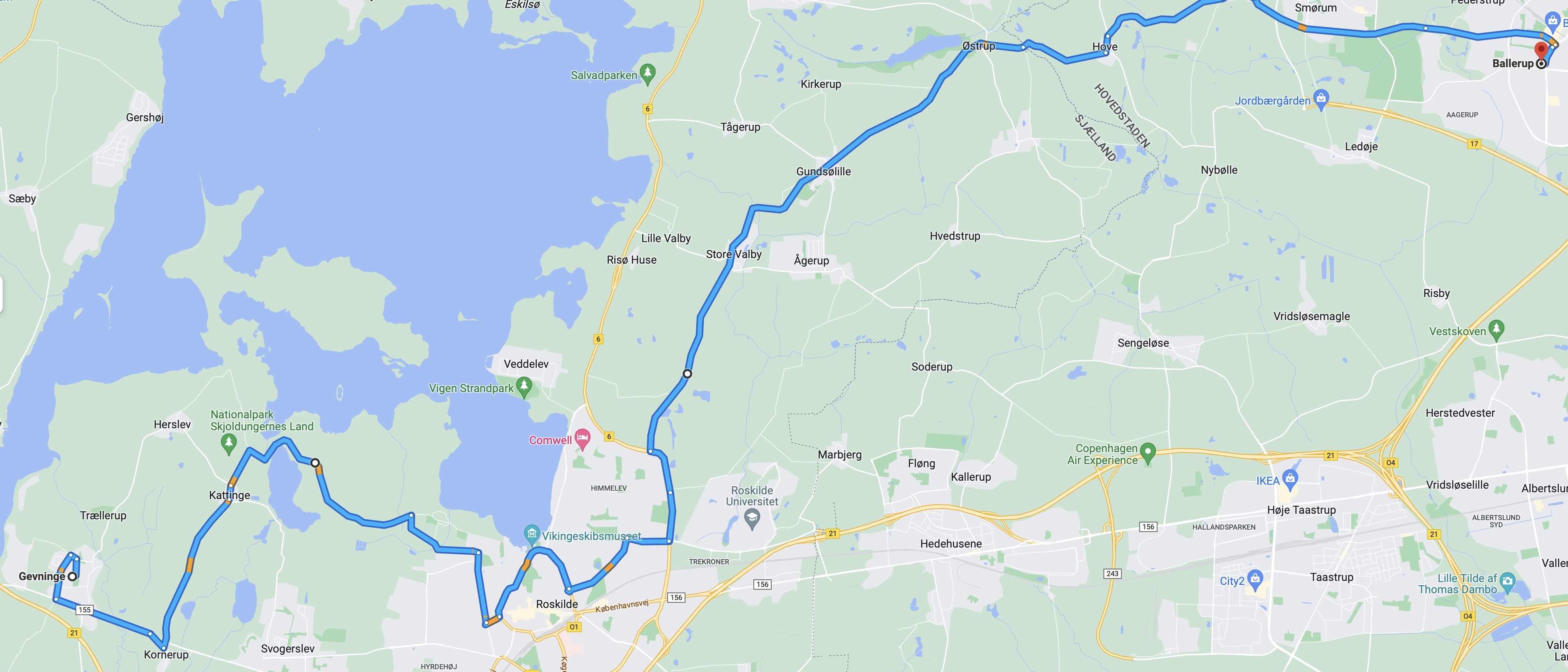 mini-ruten gevninge til ballerup